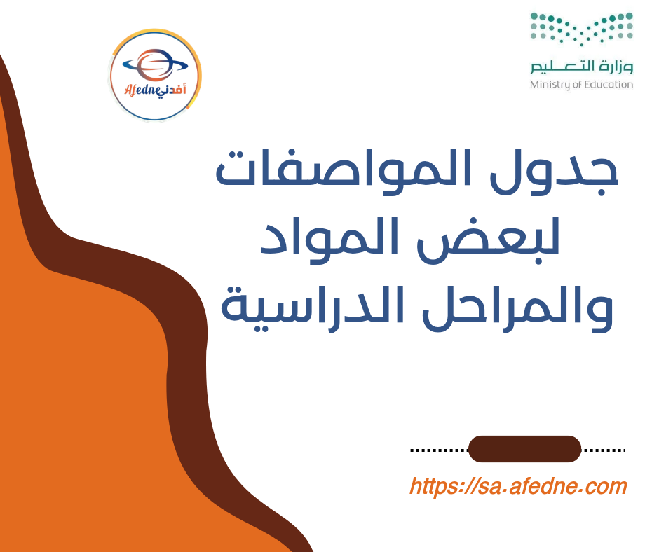 جدول المواصفات لاختبارات الفصل الدراسي الاول جميع المواد 1447