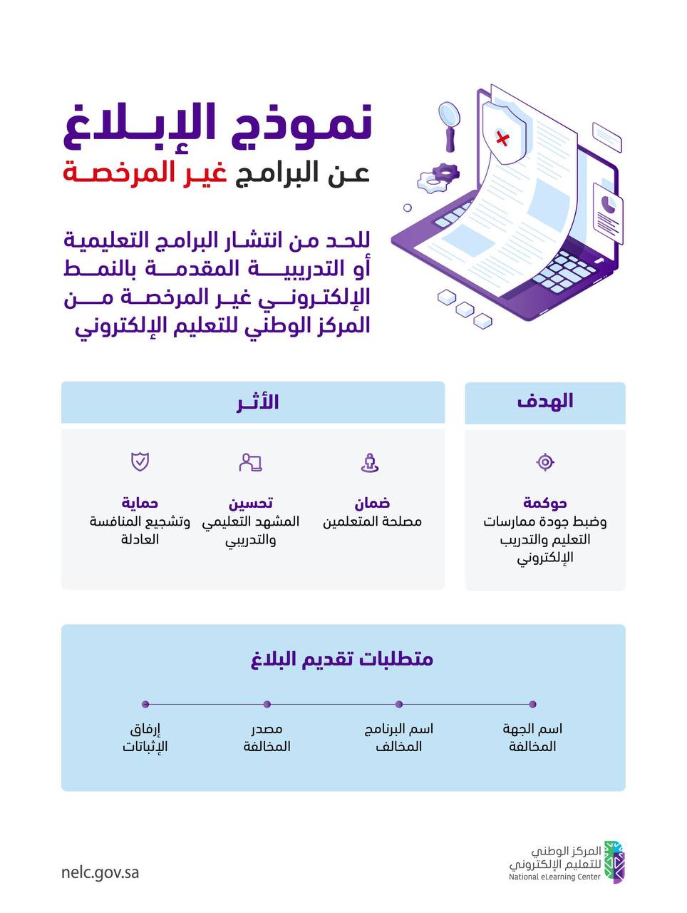 خبر هام من المركز الوطني للتعليم الإلكتروني في السعودية