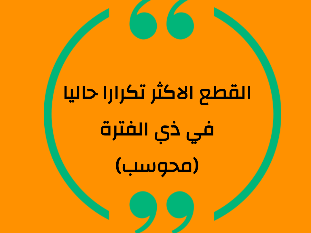 القطع الاكثر تكرارا حاليا في ذي الفترة (محوسب)