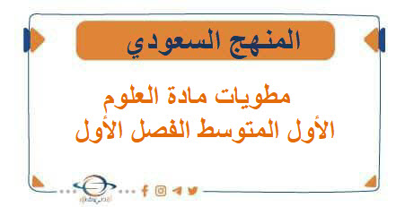 مطويات لمادة العلوم الأول المتوسط الفصل الأول المنهج السعودي